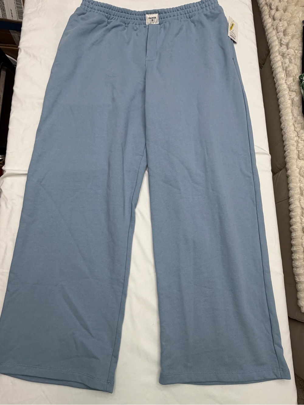 Parke Light Blue Elastic-Waist Sweatpants